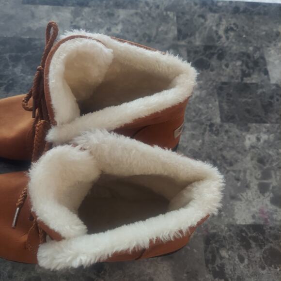 SQL Faux Fur Lined Women's EU 43 Tan Brown Suede Snow Boot - Picture 3 of 8